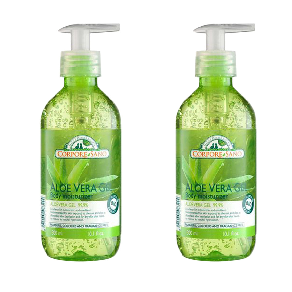 2-pack Corpore Sano Aloe Vera Gel för huden 500 ml