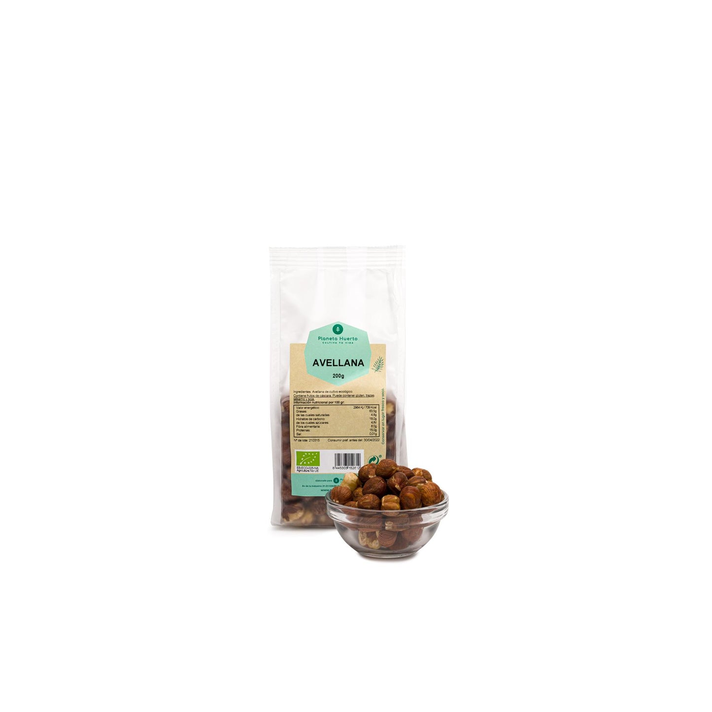 Rohe Haselnüsse ECO Planeta Huerto 200 g