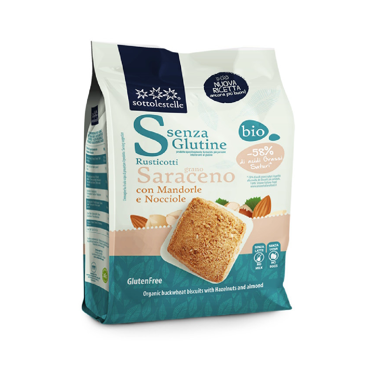 Glutenvrije koekjes van boekweit, amandel en hazelnoot Sotto 250 g
