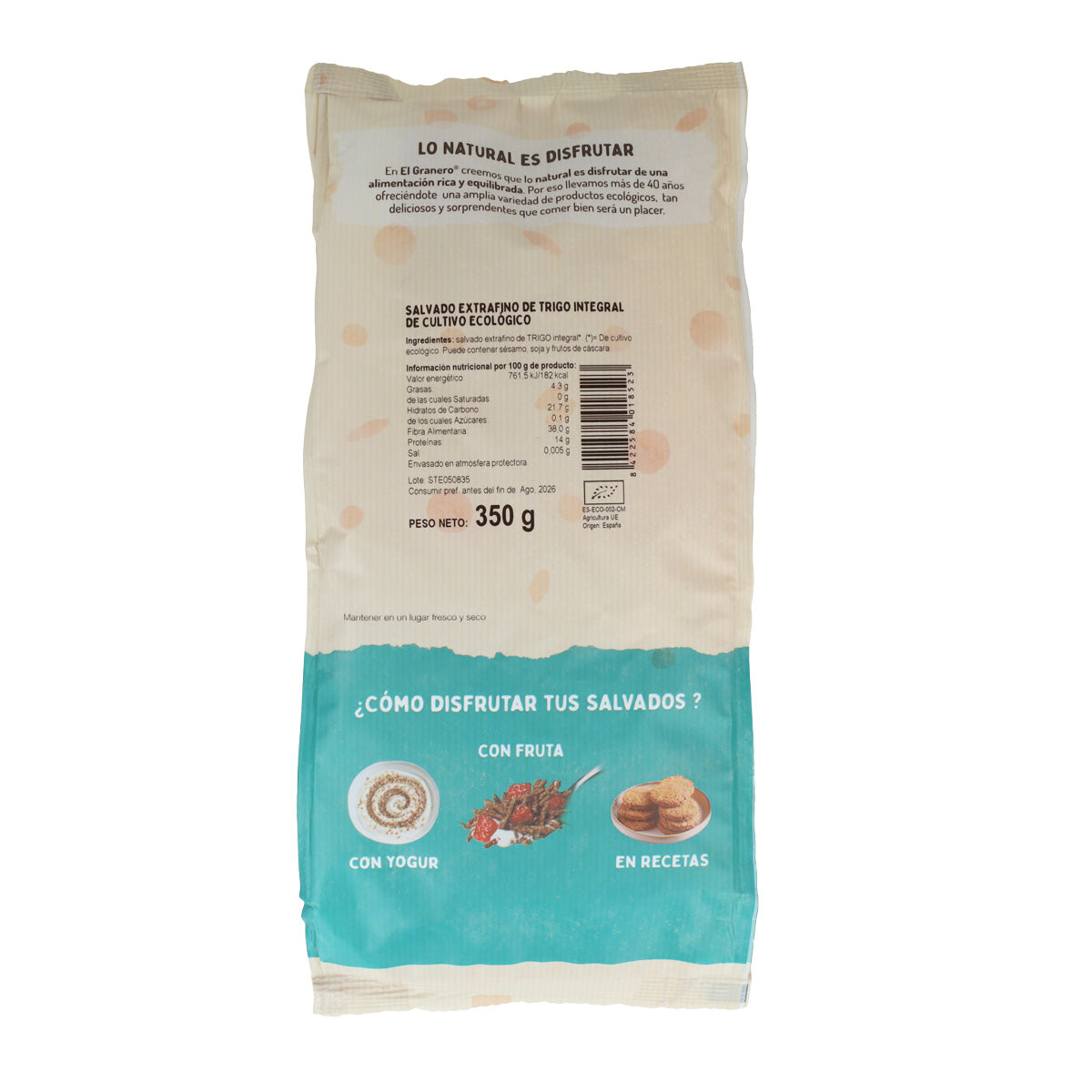 Son de blé extra fin biologique El Granero 350 g