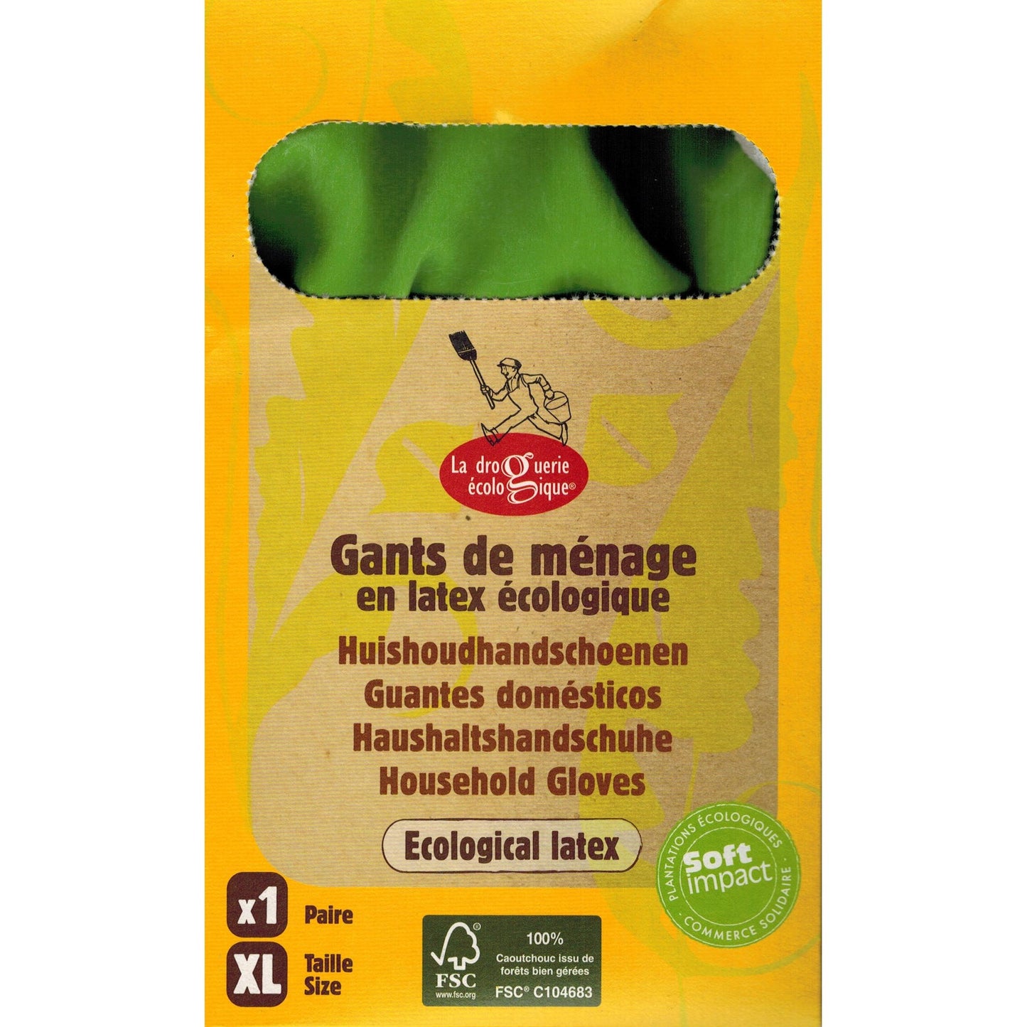 Guantes de látex FSC La Droguerie Écologique talla M