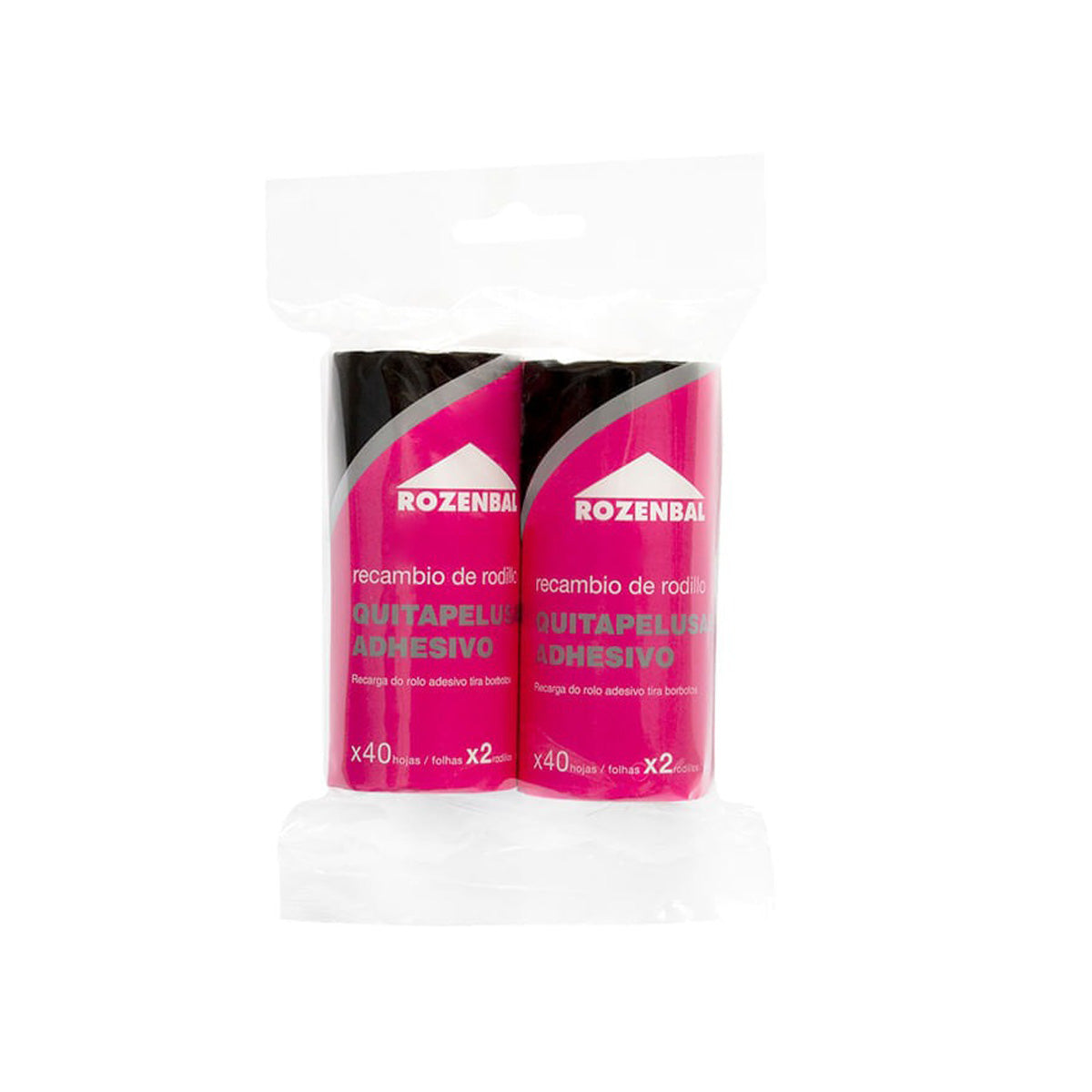 2 Vervangende rollers voor pluisjesverwijdering 40 vellen ROZENBAL