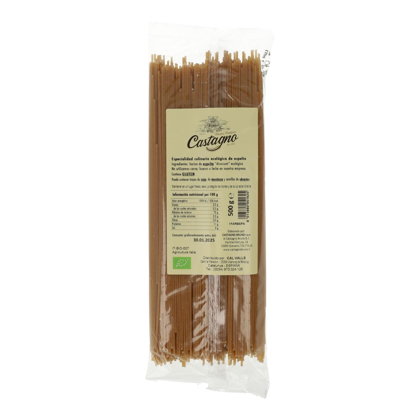 Spaghetti orkiszowe DICOCCUM ECO Castagno 500 g