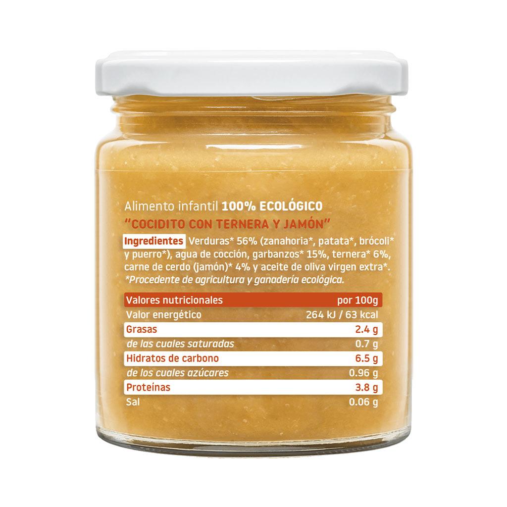 Organic jar of beef and ham stew 230 g