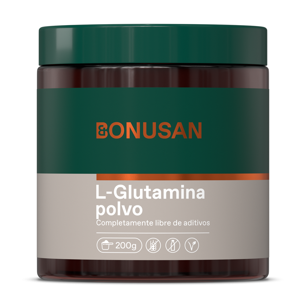 2-pack L-glutaminpulver Bonusan, 200 gram pulver
