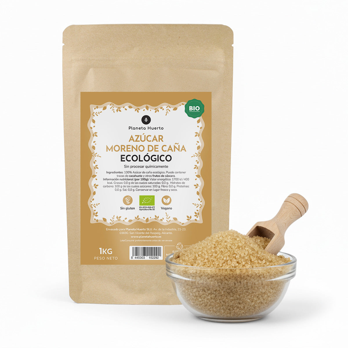 Azúcar moreno de caña ECO Planeta Huerto 1 kg