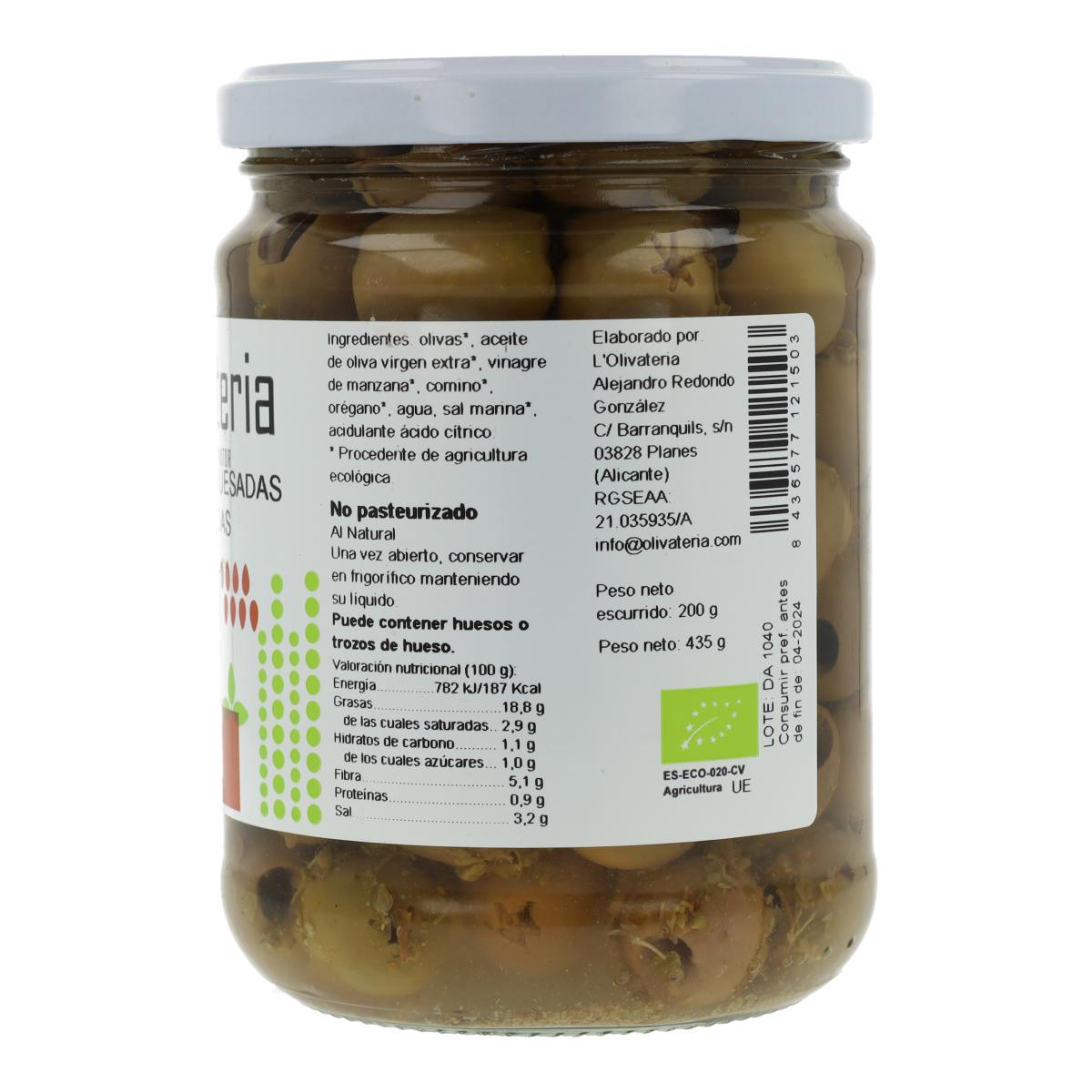 Olive snocciolate condite Olivateria 225 g Bio