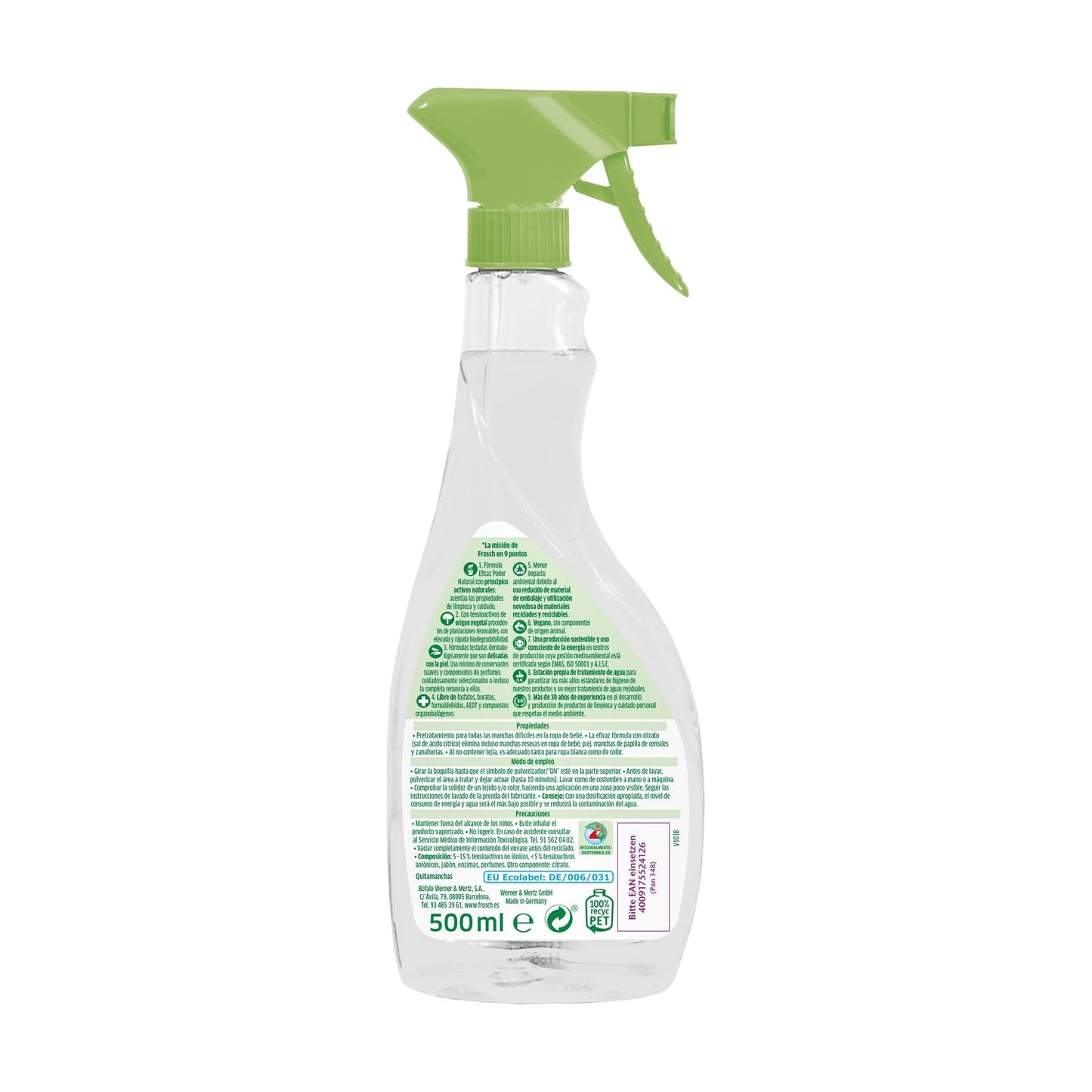 Pack 10x Baby quitamanchas Frosch 500 ml