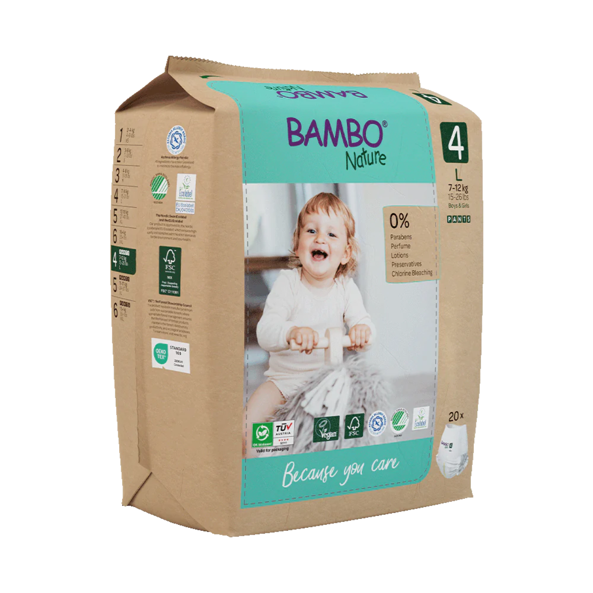 Bambo Nature Windeln Größe 4 (7-12 kg) 20 Stück