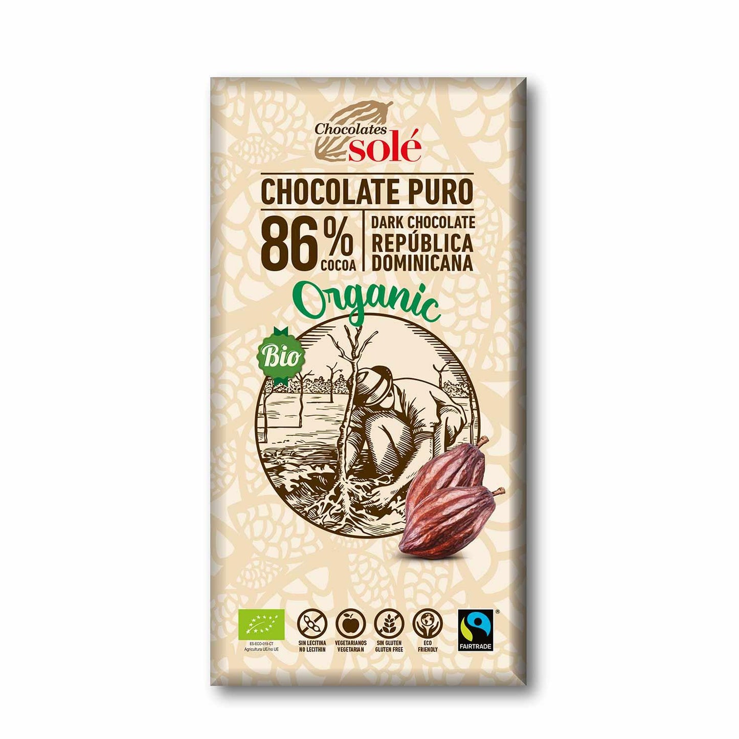Pure chocolade 86% Bio SOLÉ 100 g