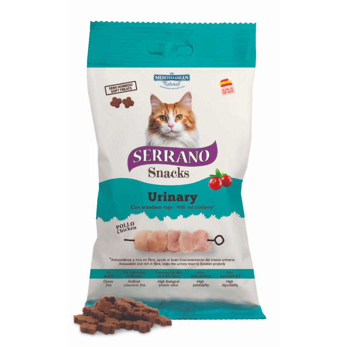 Serrano Snacks Urinary z kurczakiem i żurawiną dla kotów 50 g