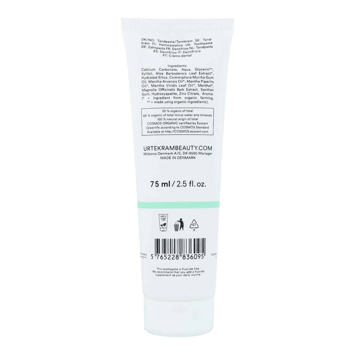 Urtekram Fresh Mint Toothpaste 75 ml