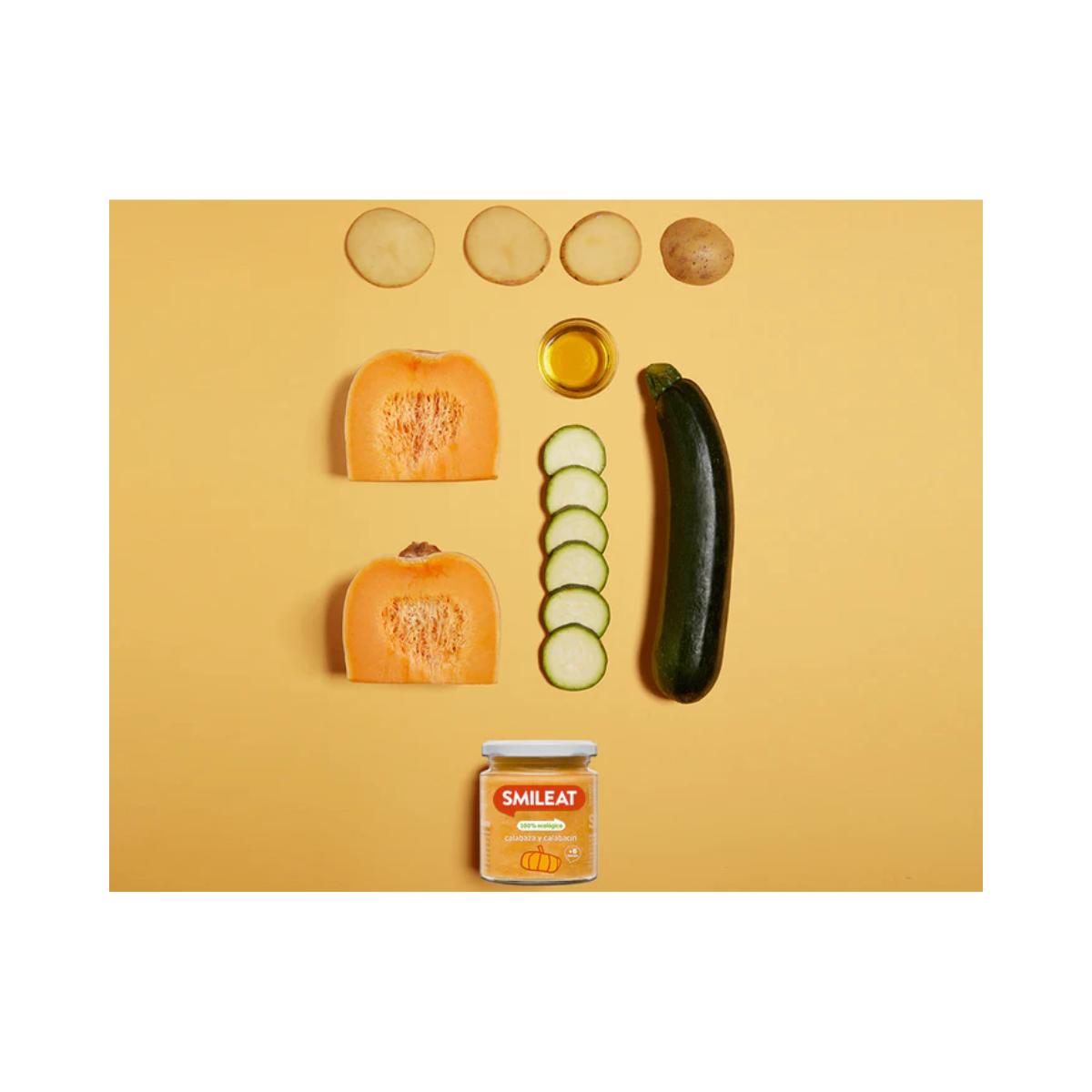 Petit pot bio potiron et courgette +6 mois Smileat 230 g