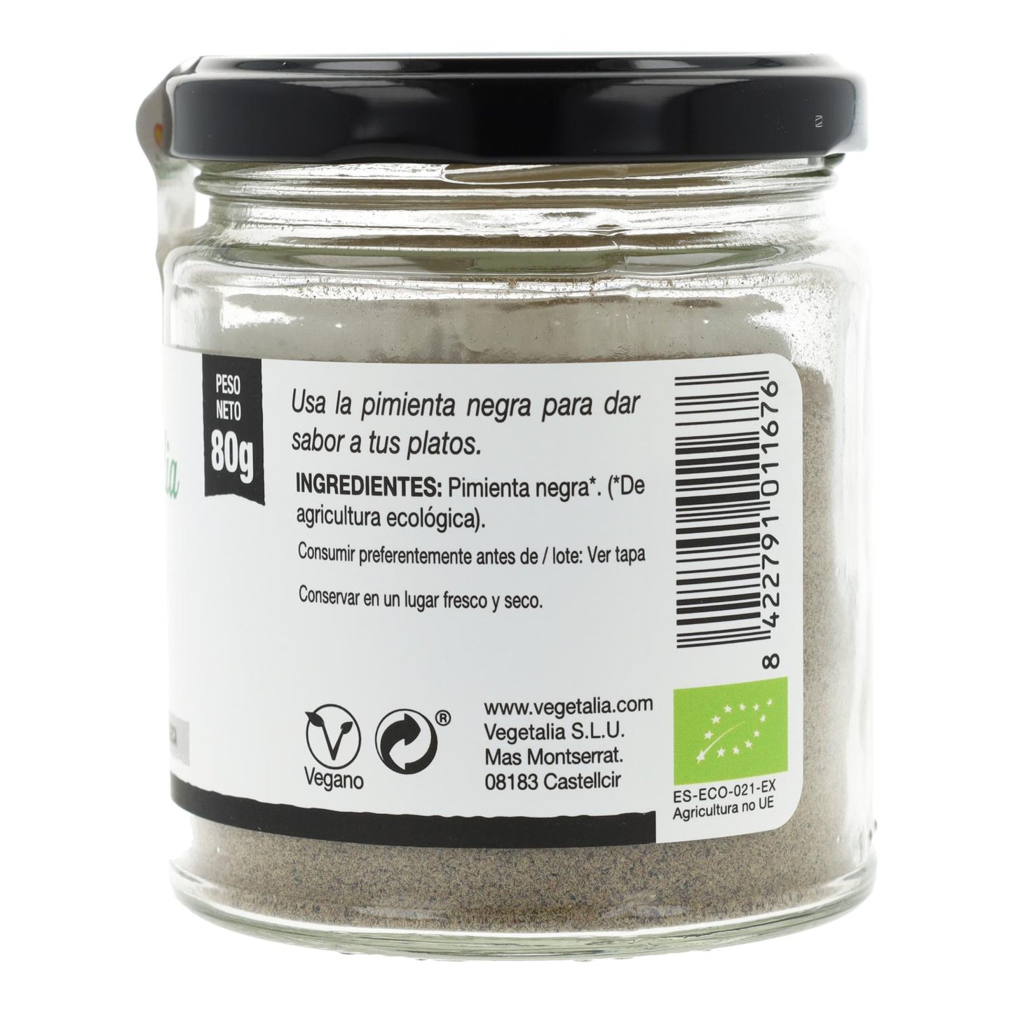 Czarny pieprz w proszku Bio Vegetalia 80 g