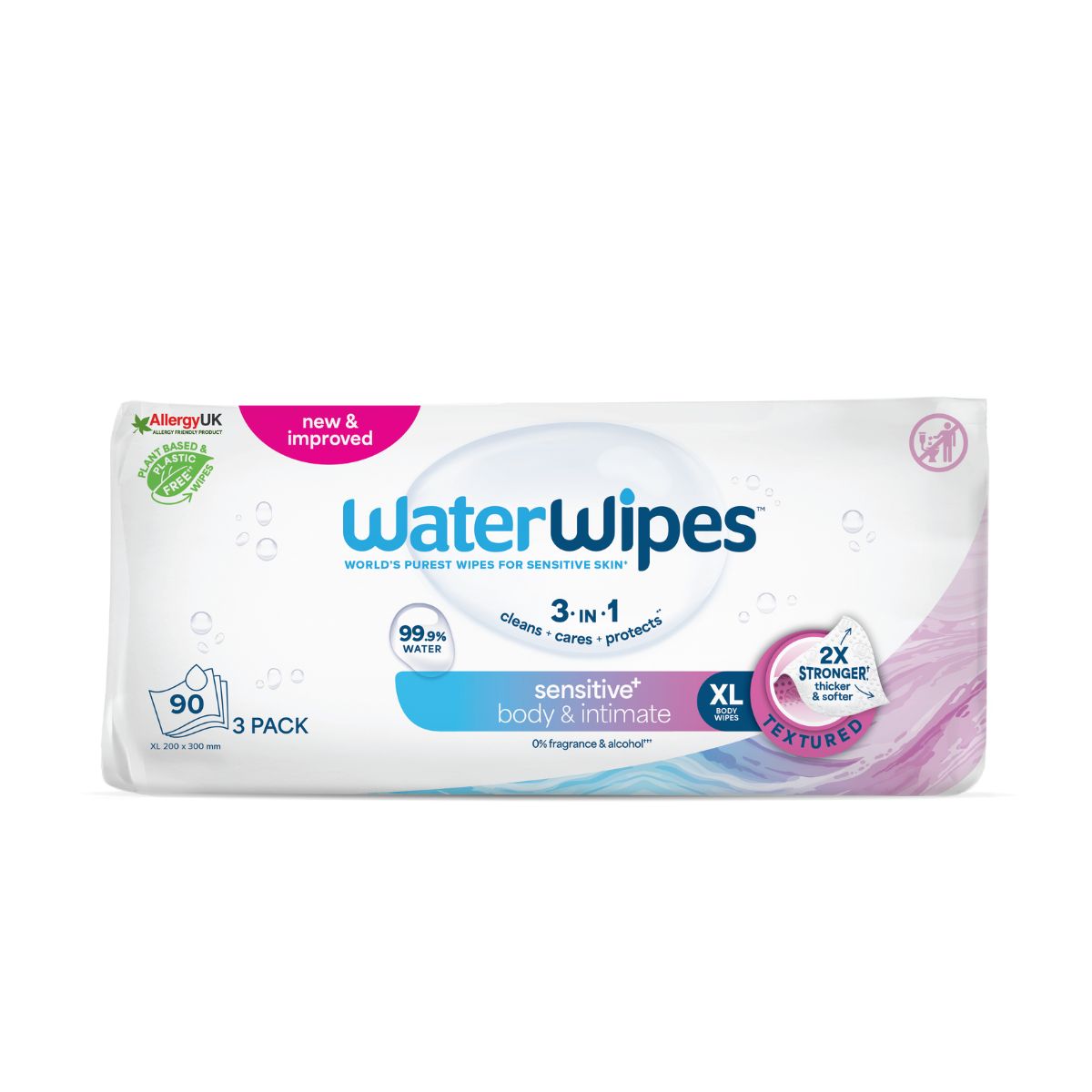 Toallitas para Adulto WaterWipes Pack 3 paquetes de 30 uds