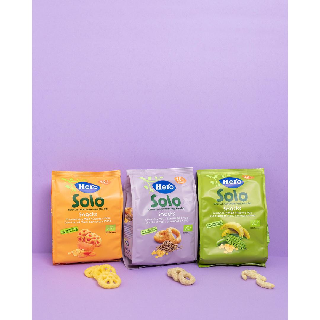 Ekologiska morots- och majssnacks 40 g-Hero Solo