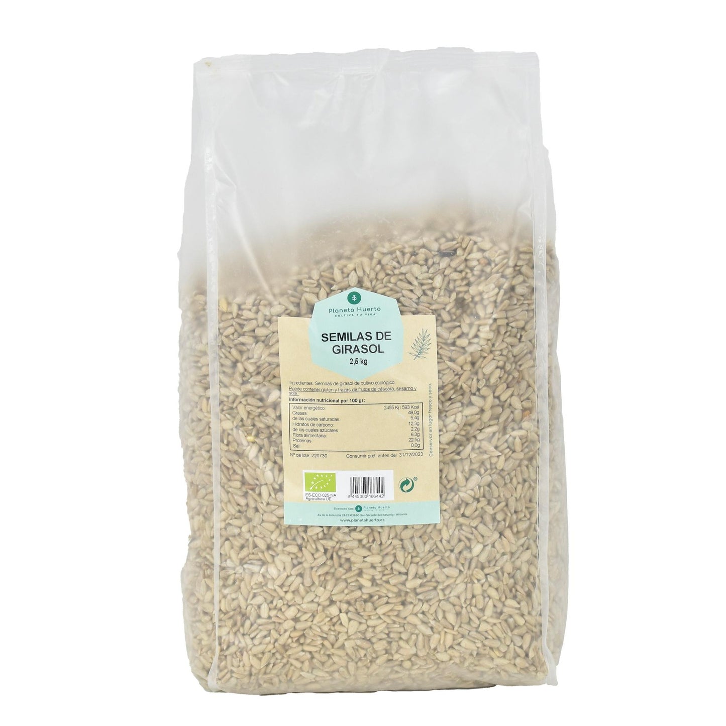 Graines de tournesol décortiquées ECO Planeta Huerto 2,5 kg