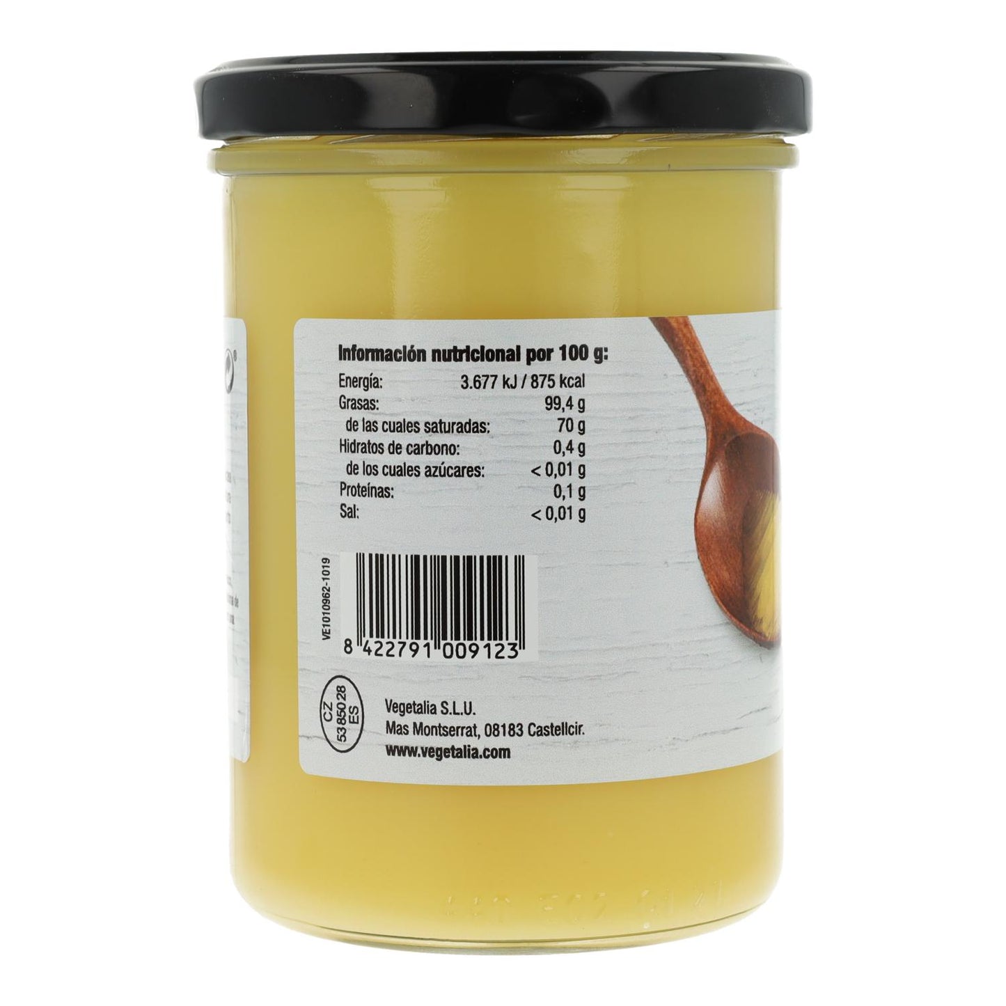 Burro chiarificato Ghee 100% naturale Vegetalia 450 ml