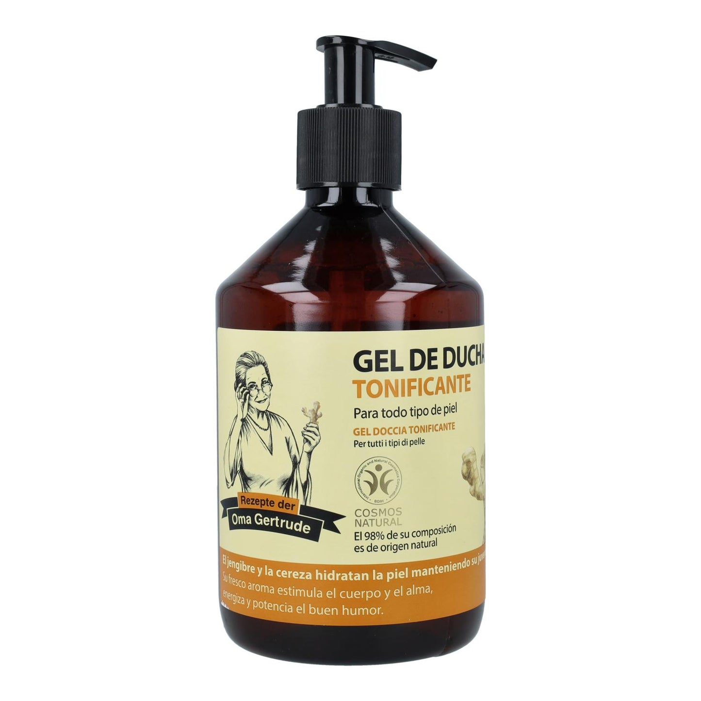 Gel doccia energizzante per tutti i tipi di pelle Oma Gertrude 500 ml