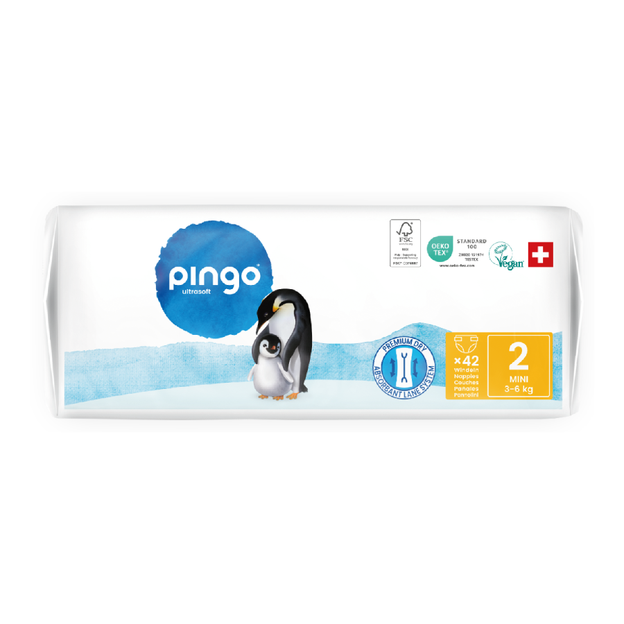 Blöjor T2 (3-6 kg) Pingo 42 st