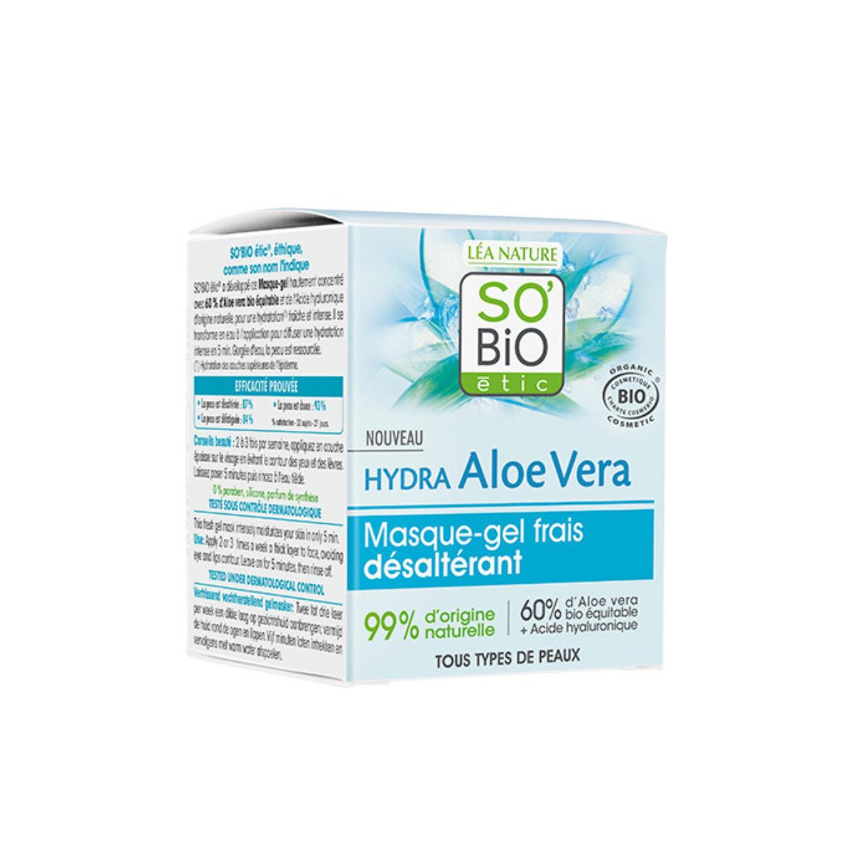 Masque gel hydratant à l'aloe vera So'Bio étic 50 ml