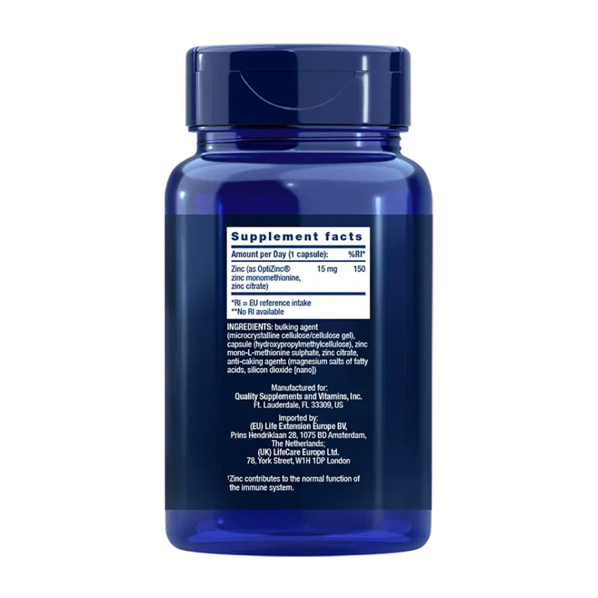 Cynk Caps 15 mg, Life Extension 150 kapsułek
