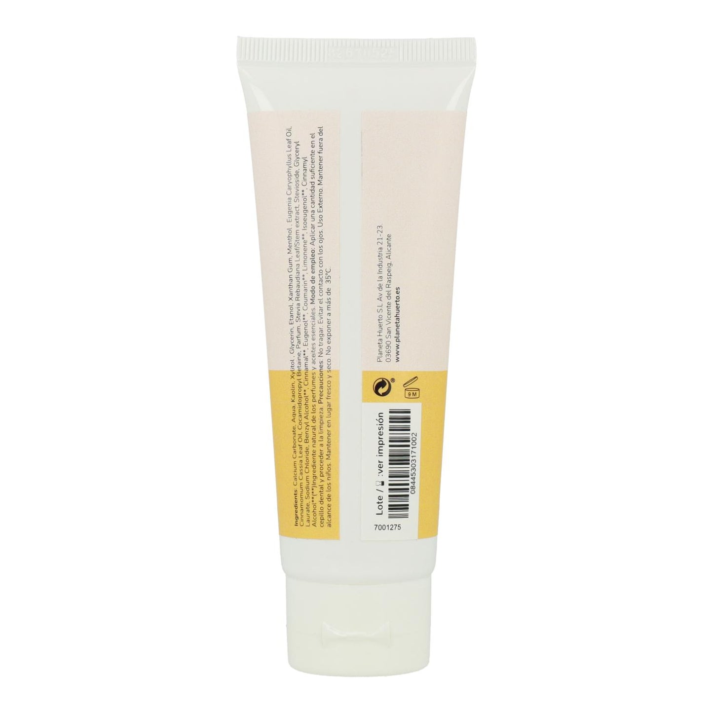 Zahnpasta ohne Fluorid Menthol Planeta Huerto 75 ml