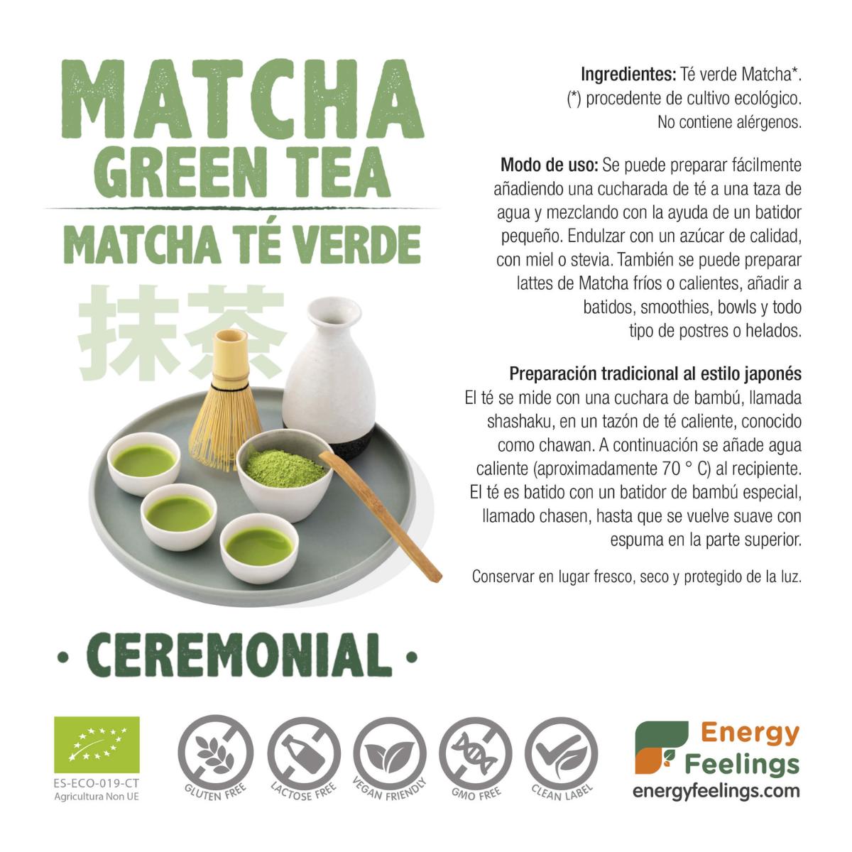 Ceremonialna herbata matcha ECO, Energy Feelings, 100 g