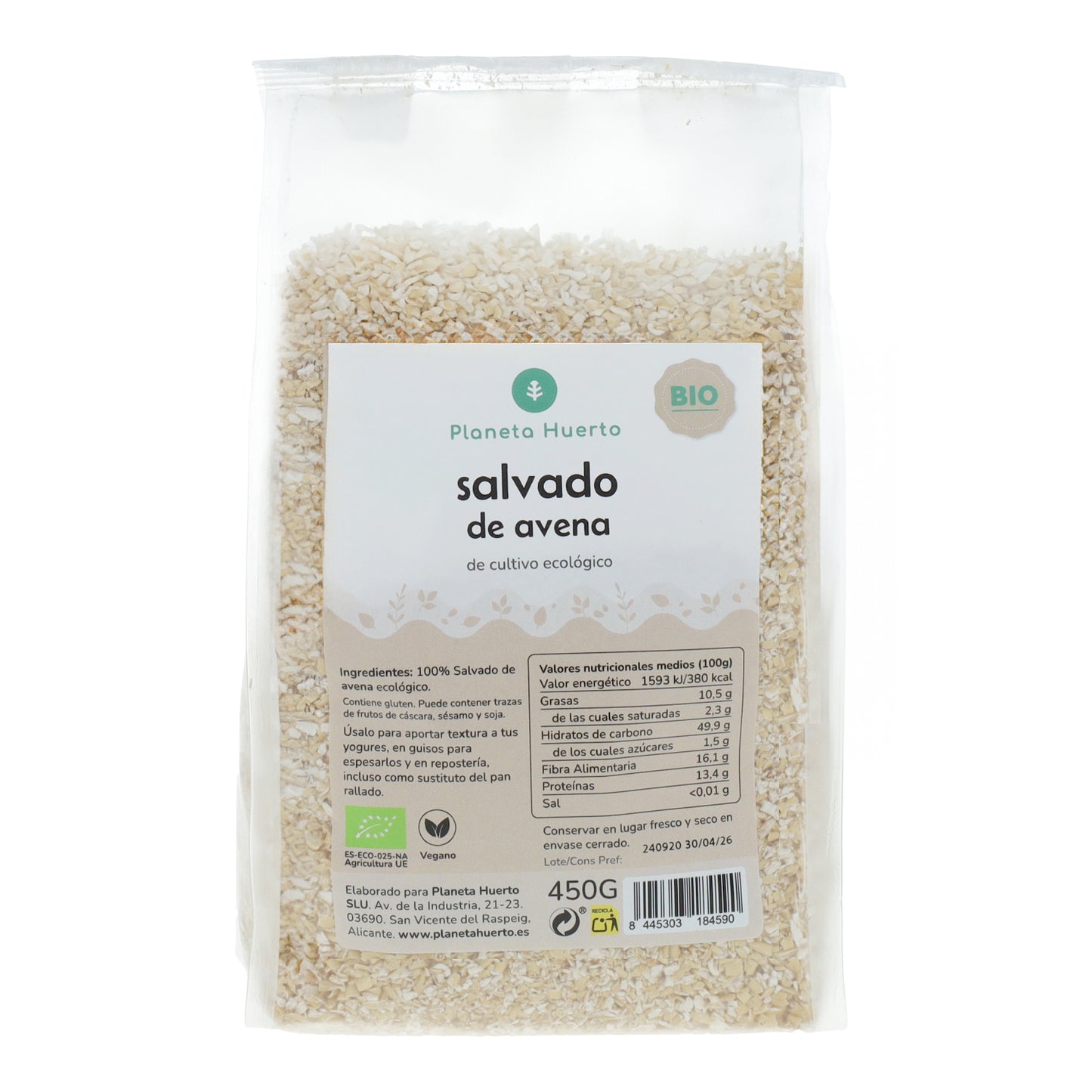 Son d'avoine ECO Planeta Huerto 450 g