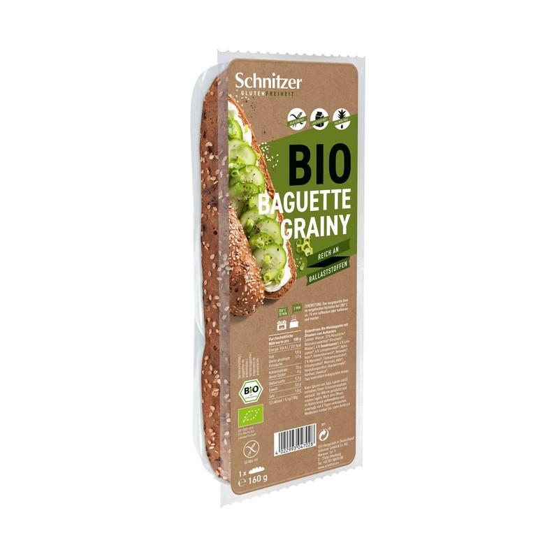 Glutenfri baguette med linfrön och sesamfrön Eco Schnitzer 160 g