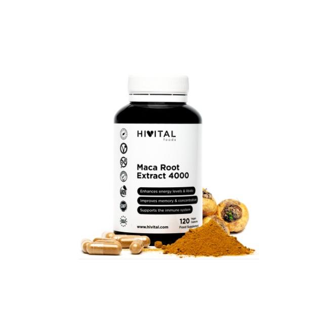 Extrait concentré de maca péruvienne 4000 mg Hivital 120 gélules végétaliennes