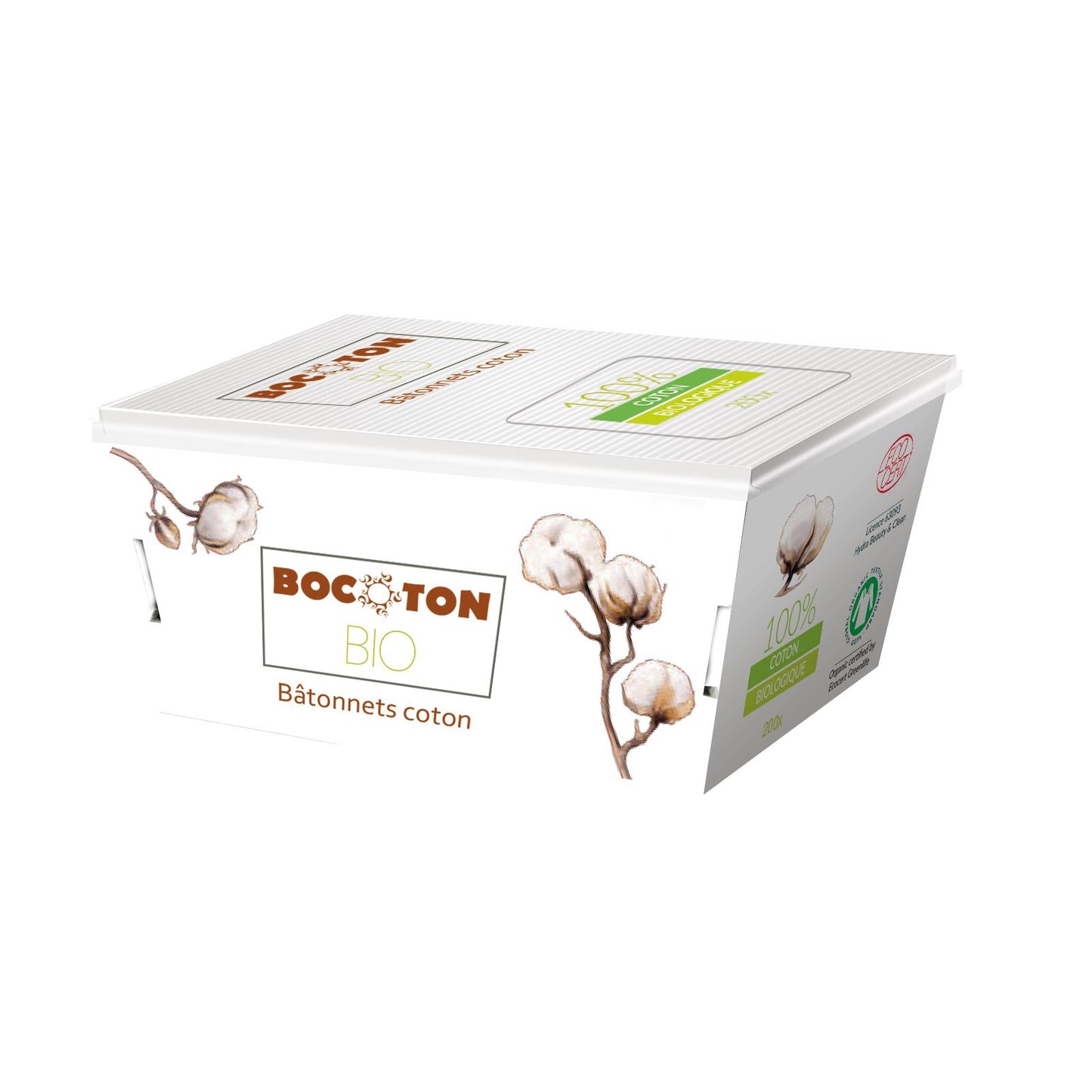 Cotons-tiges bio Bocoton, 200 unités