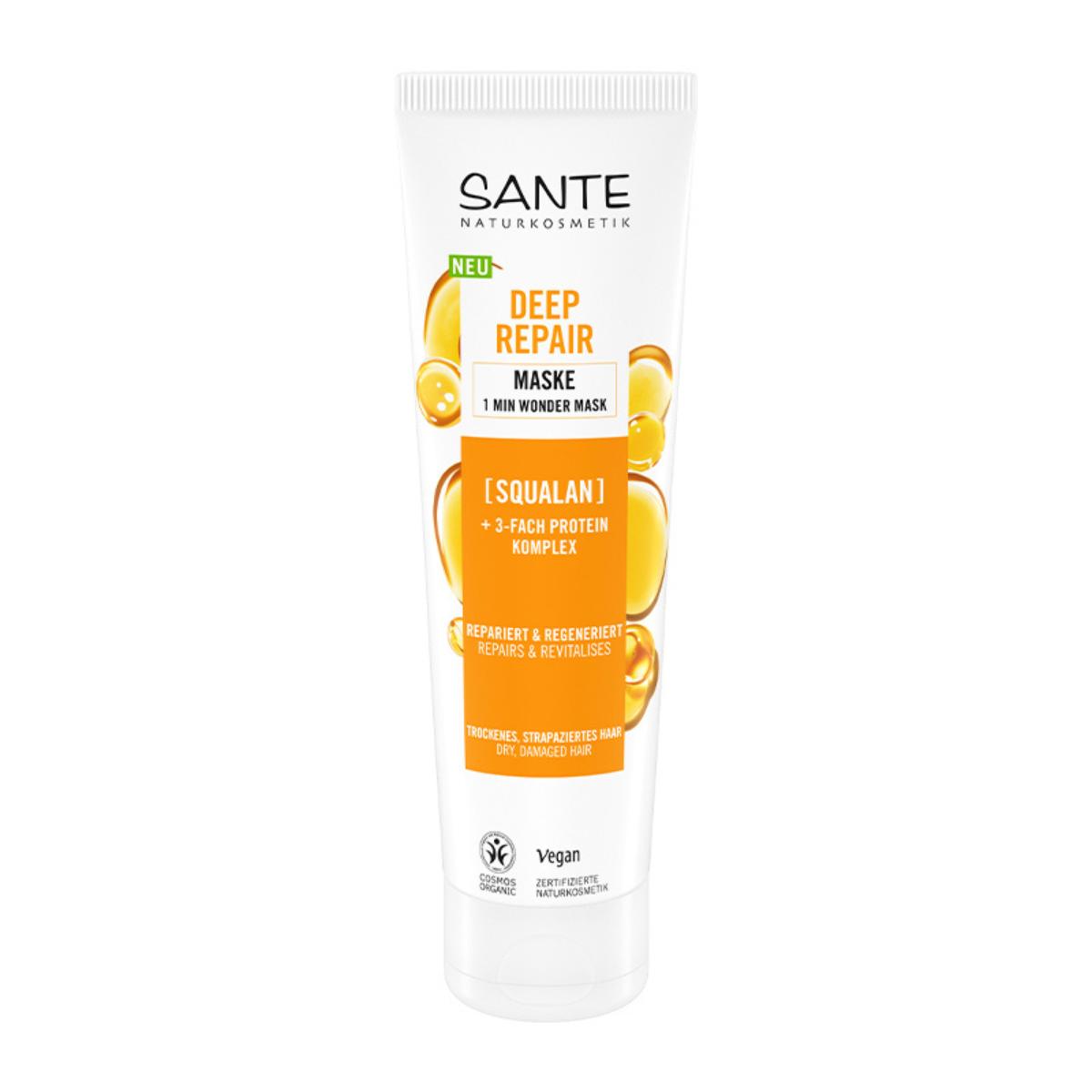 Masque capillaire 1 min réparation profonde squalène Sante 150 ml