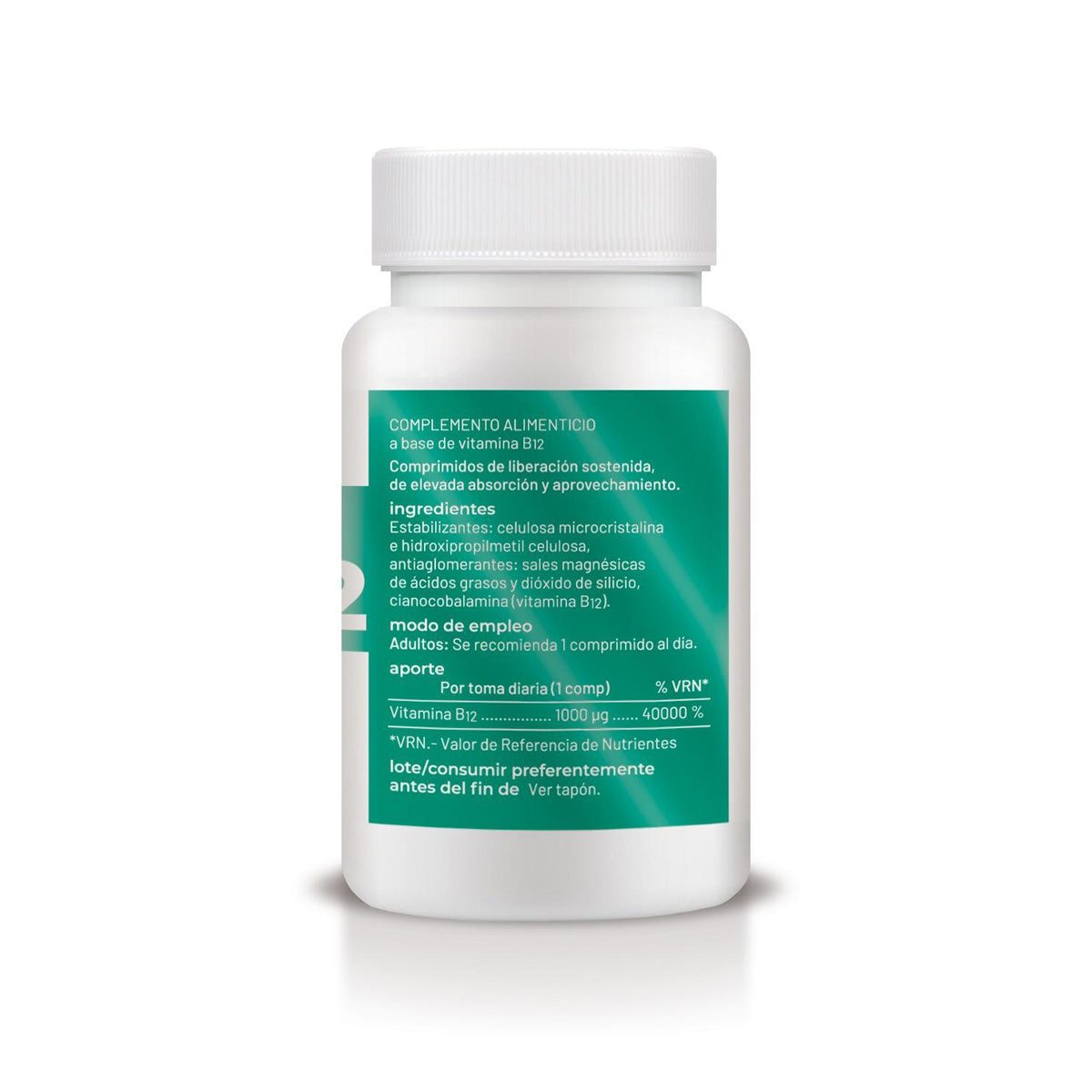 Vitamin B12 med fördröjd frisättning, Soria Natural, 60 tabletter