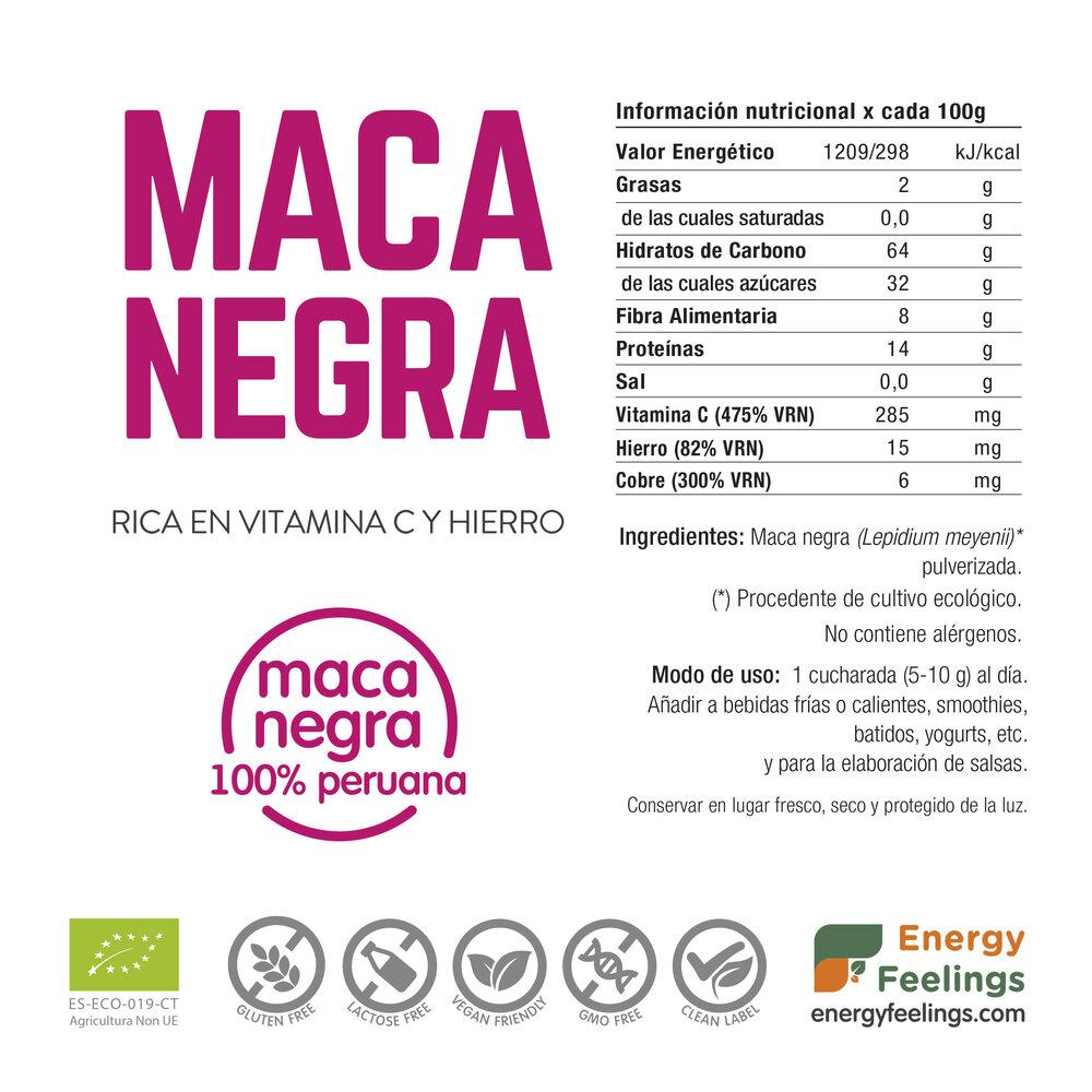 Maca nera ECO in polvere Energy Feelings 1 kg