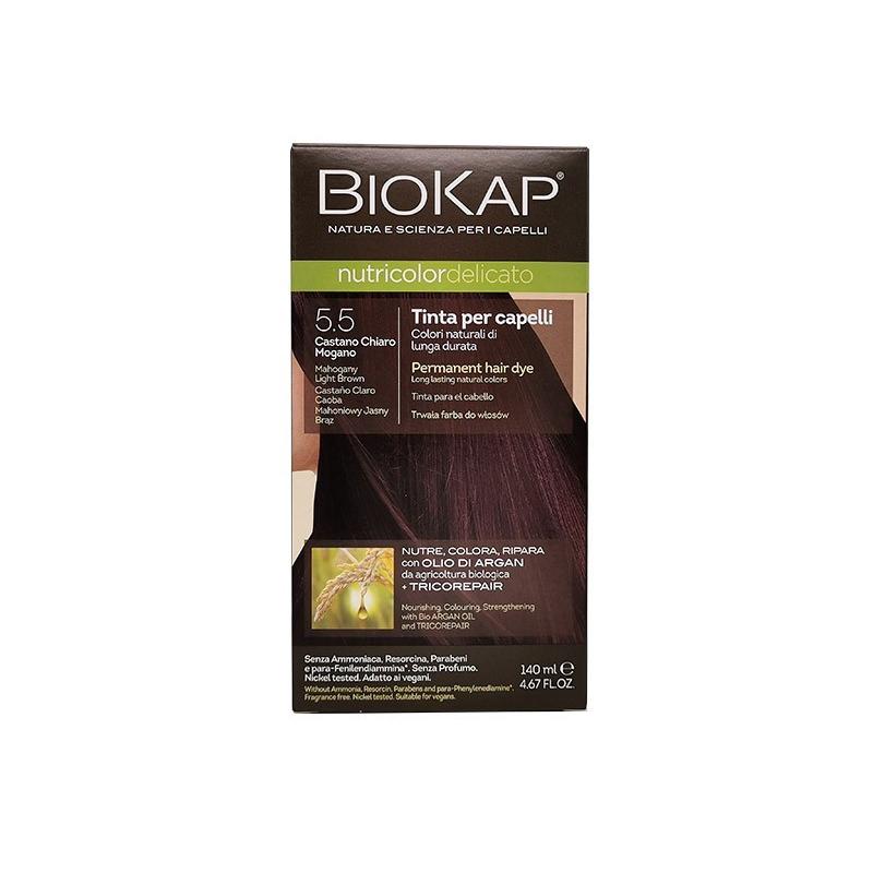 Tinta castano chiaro mogano Delicato Dye 5.50 Biokap 140 ml