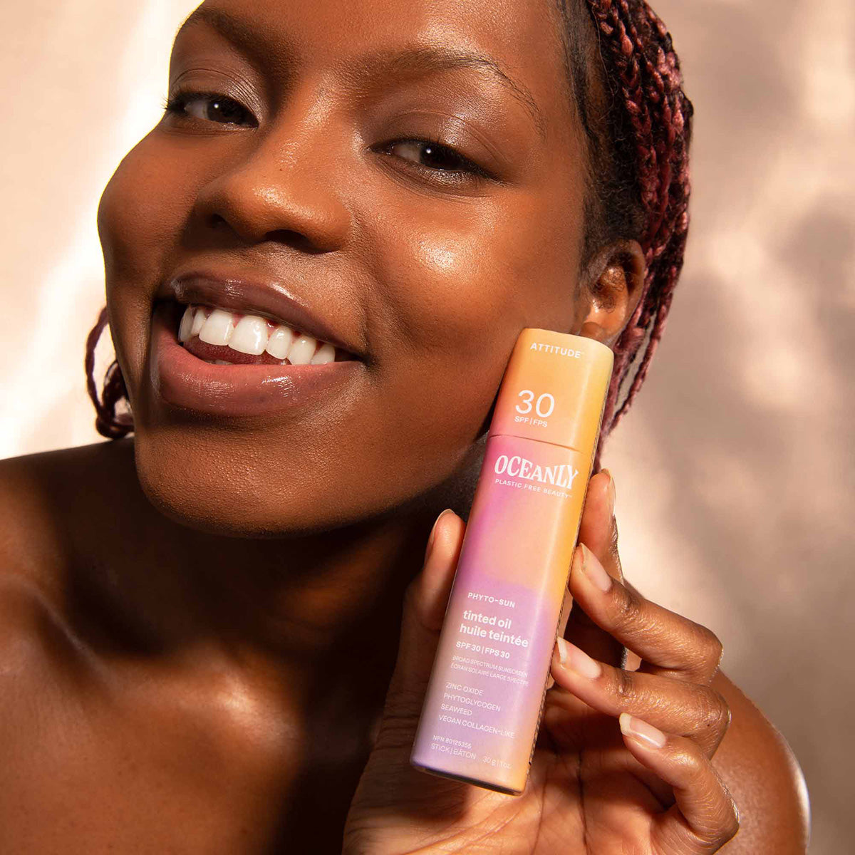 Oceanly – Gesichtsöl mit Sonnenschutz PHYTO-SUN – Mit Farbe – FSPF 30, Attitude, 30 g