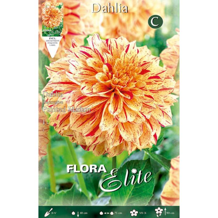 Decoratieve dahliabolletje oranje brons 1 stuk