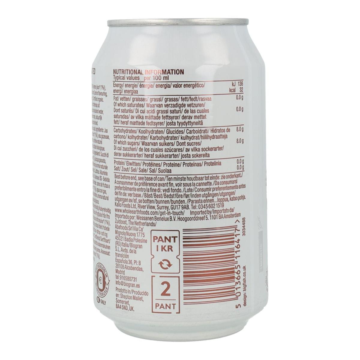Pakket van 6 biologische cola Whole Earth 330 ml