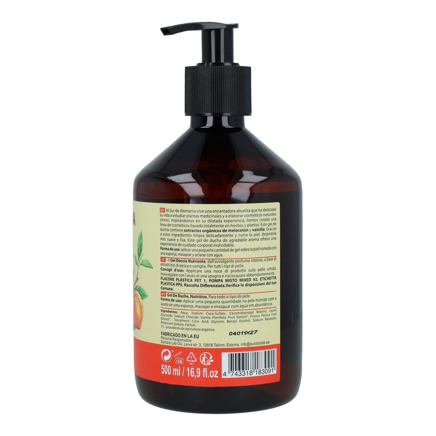 Voedende douchegel voor alle huidtypes Oma Gertrude 500 ml