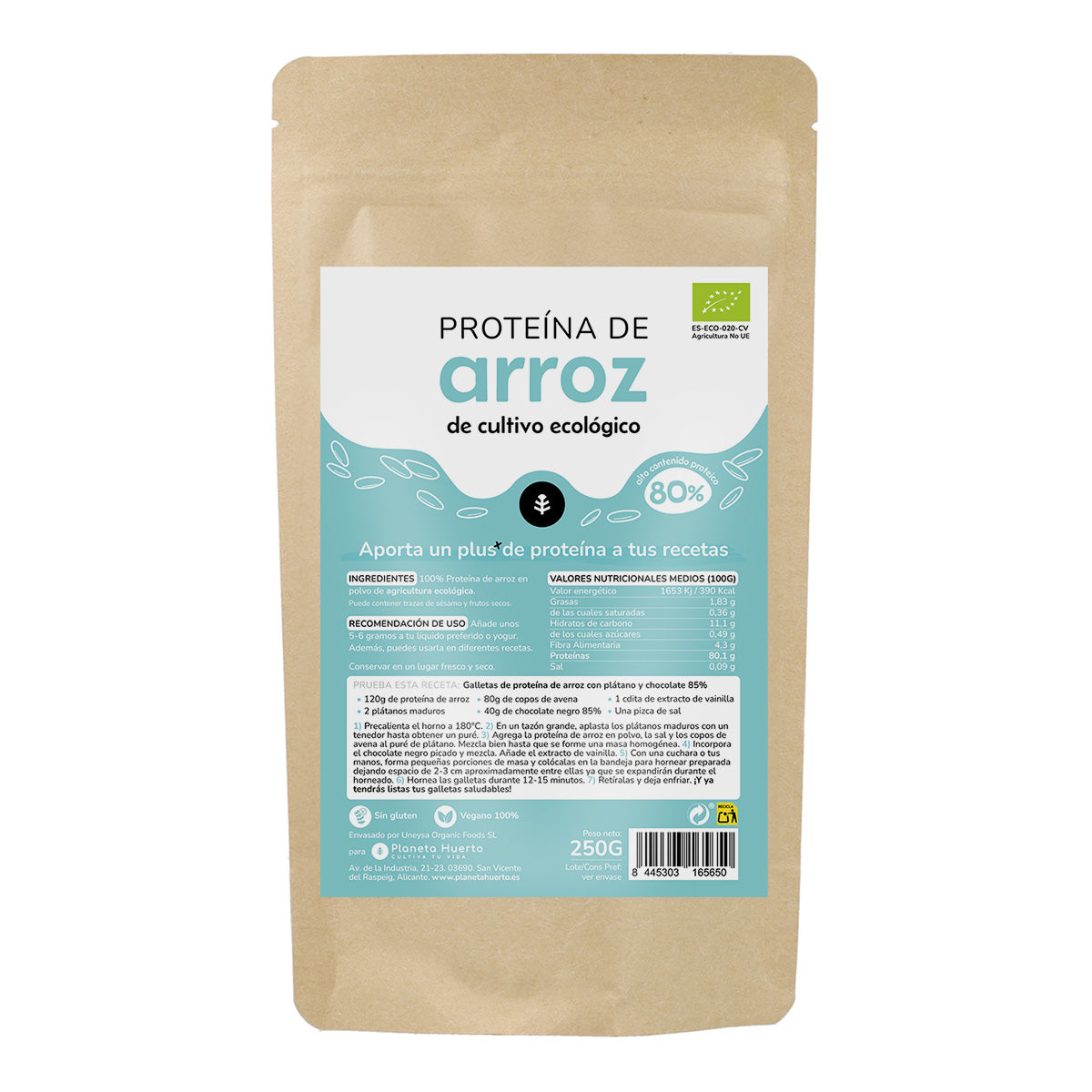 Reisprotein 80% Eco Planet Vegetable Garden, 250g