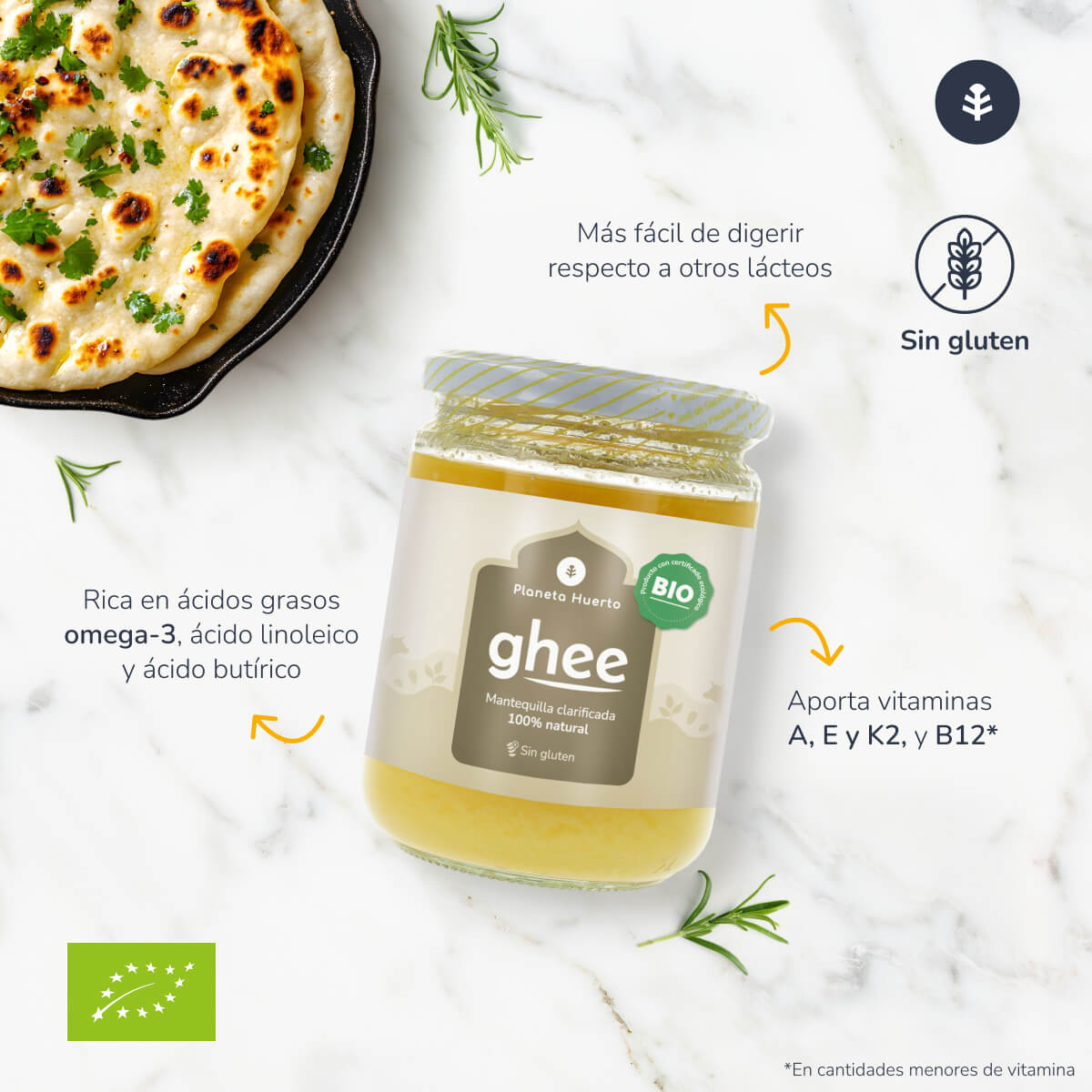 Opakowanie 2x masło klarowane Ghee ECO Planet Orchard 350 gr