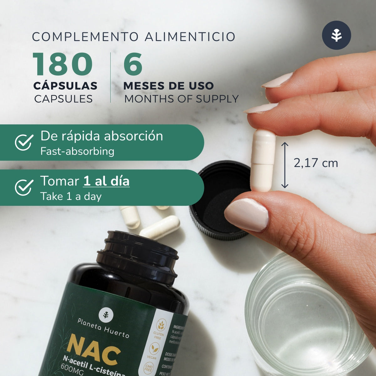 NAC 600 mg Planeta Huerto 180 Kapseln