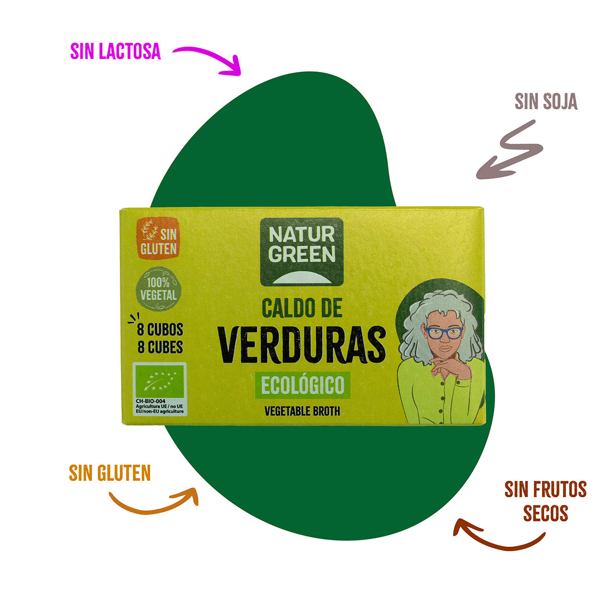 Naturgreen gluten-free vegetable stock cubes 10.5 g