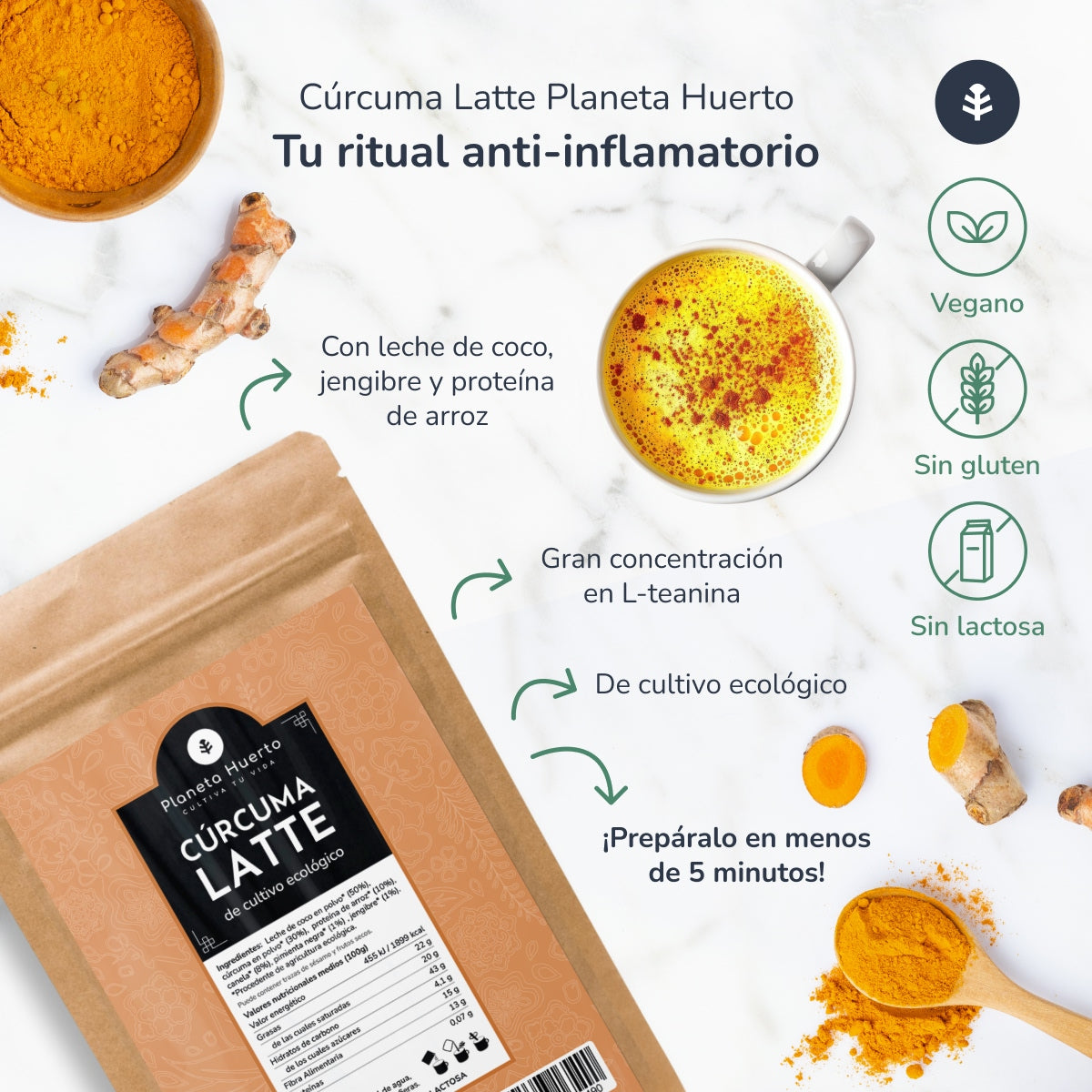 Kurkuma Latte ECO Planet Garden 200 g