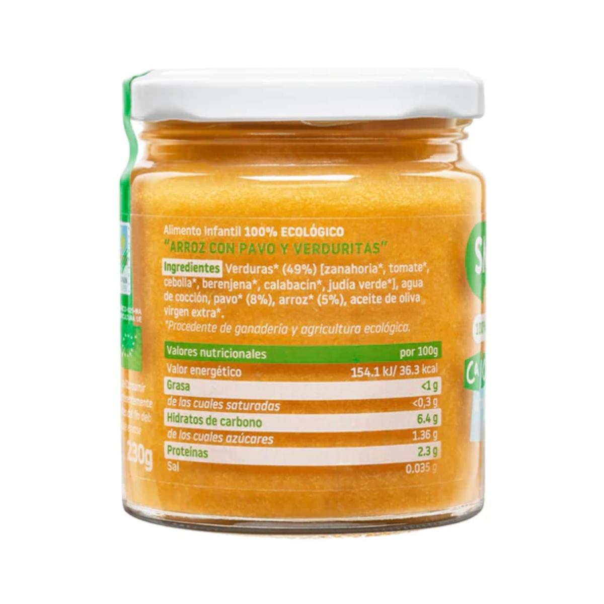 Petit pot de riz à la dinde et aux légumes bio CA CHI TOS Smileat, 230 g