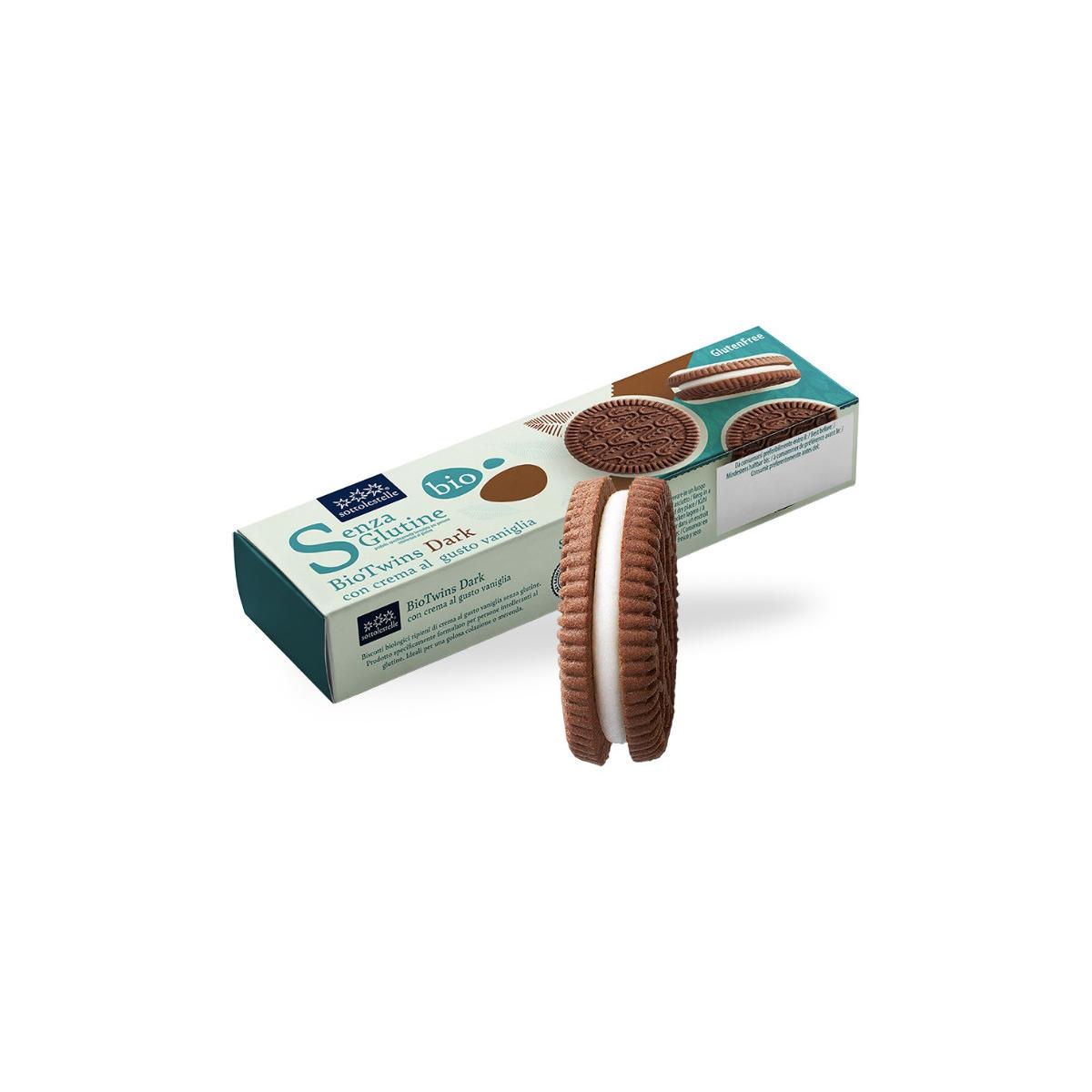 Ciasteczka biotwins dark waniliowe bezglutenowe Sotto 125 g