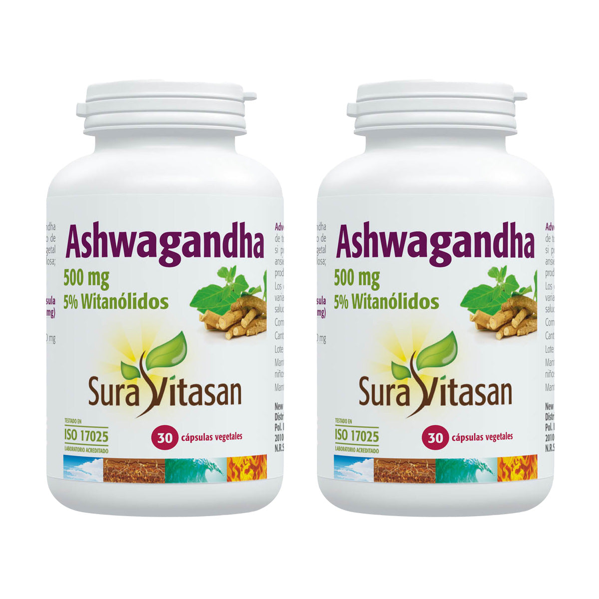 Zestaw 2x Ashwagandha, Sura Vitasan, 30 kapsułek