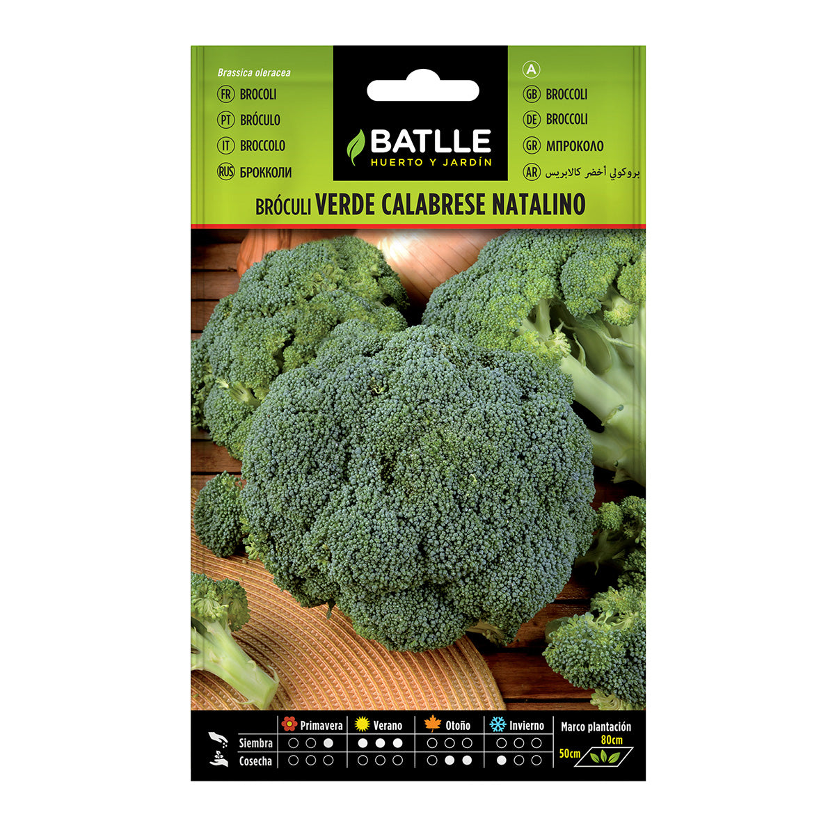 Green Broccoli Seeds Calabrese Batlle