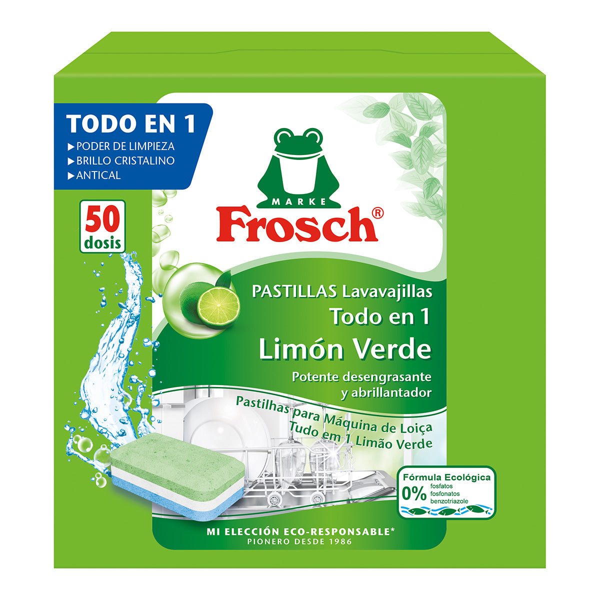 Frosch All-in-1 Lemon Dishwasher Tablets 50 pieces